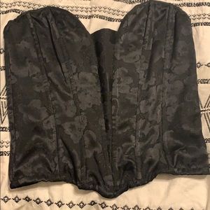Vintage Victoria’s Secret corset Sz s black floral